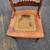 tall back vintage carved wood dining desk chair (needs new rush seat) 2 thumbnail