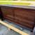 Vintage Queen Size Dark Walnut Low Profile Sleigh Bed w/Nightstand 8 thumbnail