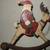 Vintage Folk Art Metal SANTA WITH REINDEER Pendulum Balance Swing 4 thumbnail