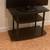 new TV black floor stand with shelf 1 thumbnail