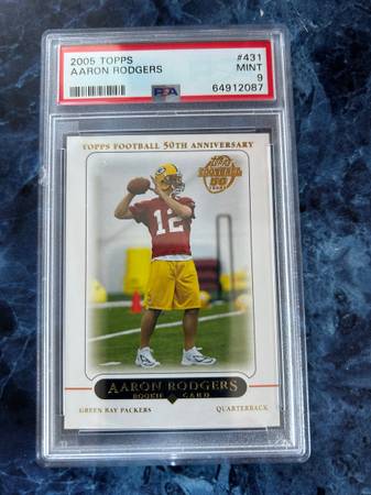 2005 Topps football card Aaron Rodgers rookie 1