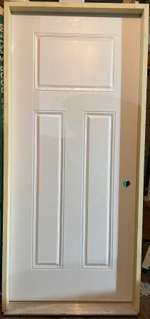 New 36x80 steel exterior door, 3 panel 1