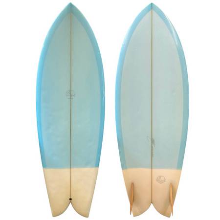 5'6" Mitsven Surfboards Fish - Used Custom Fish w/Glass-On Keel Fins 1