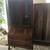 2 Piece Vintage Oak Desk with Cut Glass Panes and Inlaid Leather Area 17 thumbnail