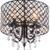 *** Rustic Crystal Chandelier French Pendant Light Drum Shade *** 1 thumbnail