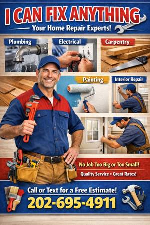 Reliable Handyman Services - Plumbing, Electrical, Carpentry & More! 1