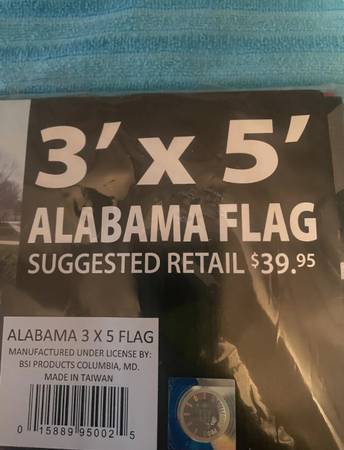 3’x 5’ ALABAMA FLAG - $25 (Friendsville)63470661533697121
