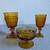 Vintage Amber Indiana Glass Goblets 1 thumbnail