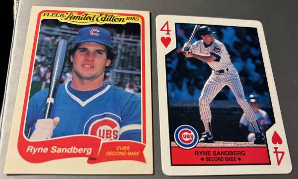 Ryne Sandberg1985 Fleer Limited Edition 31 & 1990 Card Playing - 1