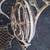 White Cast Iron Treadle Sewing Machine with wheel Miss Left Back leg. 3 thumbnail