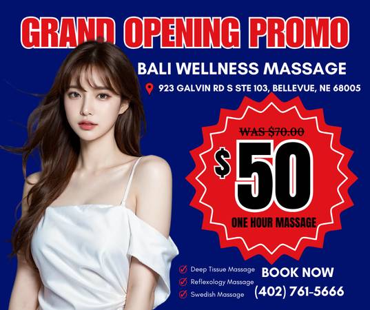 🎯 $50/HR Massage — Press Pause on Stress 📞 (402) 761-5666 1