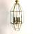 Gold HEXAGON 6 arm CHANDELIER brass glass geometric hanging light fixt 1 thumbnail