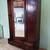 Antique Art Nouveau Edwardian Mahogany Double Wardrobe Armoire, 2 thumbnail