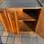 Mid century bar cart with formica top and locking doors B86 11 thumbnail