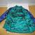 Womens Chinese Silk Reversible Quilted Embroidered Jacket, Size Small 2 thumbnail