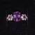 3.10 ct Oval Amethyst Two Flowers Light Pink Sapphires And Amethysts 1 thumbnail