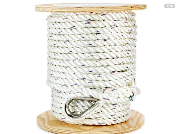 5/8 ANCHOR LINE W/eyelet 135’ 1