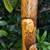 Indian tribe theme wood walking stick with chief head sculpture 2 thumbnail