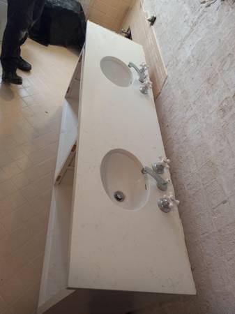 Double bathroom sinks/counter top 1