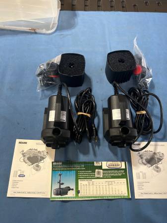 Sears Submersible Fountain Waterfall Kits 6 and 8 Inch 1