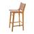 Brand new - Markus Teak Wood Woven Leather Seat and Back Bar Stool 2 thumbnail