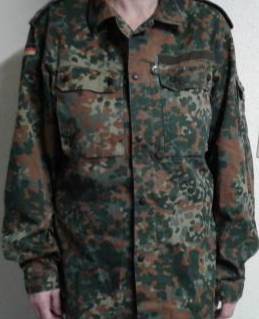 Military Surplus German Flecktarn Camo Field Shirts - Sz Small 1