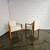 Vintage '50s Sculptural Bleached Oak+Wool Open Arm Lounge Chairs 7 thumbnail