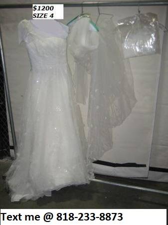 VESTIDO DE NOVIA VERA WANG TALLA 4 Y 5 VESTIDOS DE DAMAS DE HONOR, NUNCA USADOS - $299 (Woodland Hills, Ca.)63471426999425120
