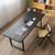 Modern Solid Wood Dining Table – 63" Black Table w/ Metal Base, Stylis 6 thumbnail