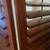 Solid Walnut Room Divider w/Adjustable Plantation Shutter Blinds 1 thumbnail