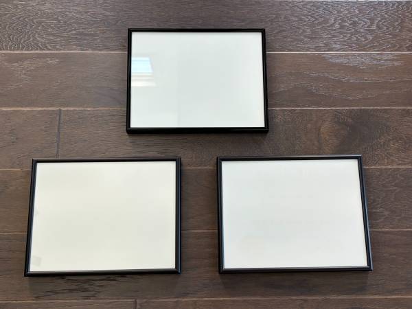 Professionally assembled Nielsen black metal frames - $20 each 1