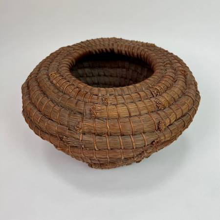 Large Vintage Pine Needle Coiled Basket 1