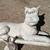 3 large vintage  statues, old...DOG, rabbit...and bunny pot holder 11 thumbnail