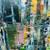 Large Vintage abstract cityscape painting 4 thumbnail