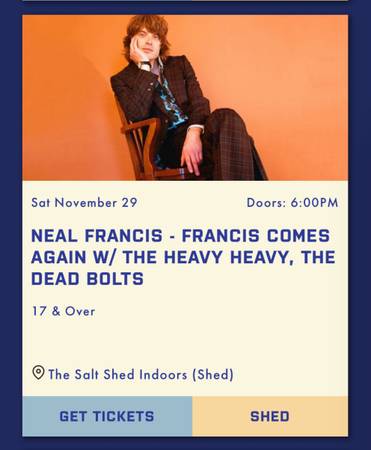 4 Premium Tickets to Neal Francis @ The Salt Shed 1