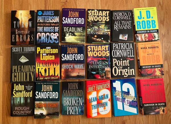 18 Detective/Thriller/Mystery novels - hardcover 1