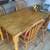 Light Alder Wood farm dinning table w/center drawer. Table only. 2 thumbnail