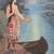 Antique early 19th c. Native American Indian Maiden Oil Painting on Ca 5 thumbnail
