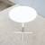Modern Davis Furniture Height Adjustable White Round Side Table, New 10 thumbnail