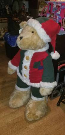 LARGE 4ft Tall Christmas Teddy Bear CHEAP! 1