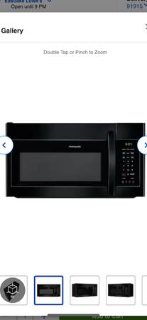 Box microwave over the range Frigidaire black  30” 1