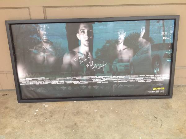 Framed Wrestling Poster Autographed 1