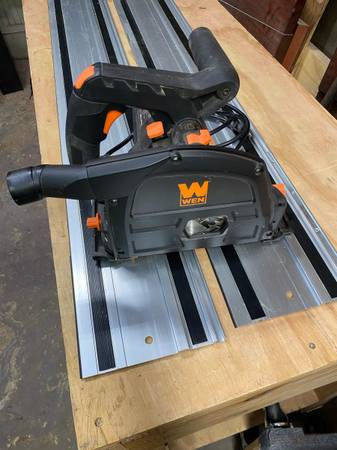 Wen track saw wirh 2 Powertec rails & clamps 1