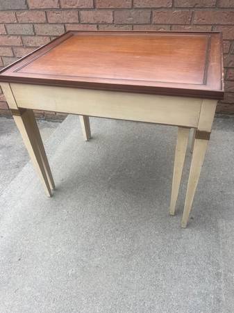 2 Wooden Stackable Wooden Tables 1