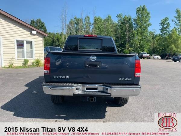2015 NISSAN TITAN SV V8 4X4 CREW CAB! NAVI! TOUCHSCREEN! BACKUP CAM! - $17,995 (7365 Church St)63442753038977124