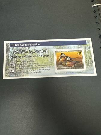Vintage collectible 2005-06 U.S. Fish & Wildlife Service Migratory $15 stamp MNH 1