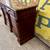 dining buffet sideboard credenza server. dark-stained wood base with carved clas 7 thumbnail
