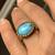 Brass Ring (Size 6) with Natural Amazing Turquoise Stone 2 thumbnail