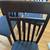 Dining Table Chairs Dark Brown / Espresso Color with Blue Seat Cushion 3 thumbnail