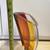 SIGNED Designer KOSTA BODA Amber Glass Curved Vase by Goran Warff 8 thumbnail